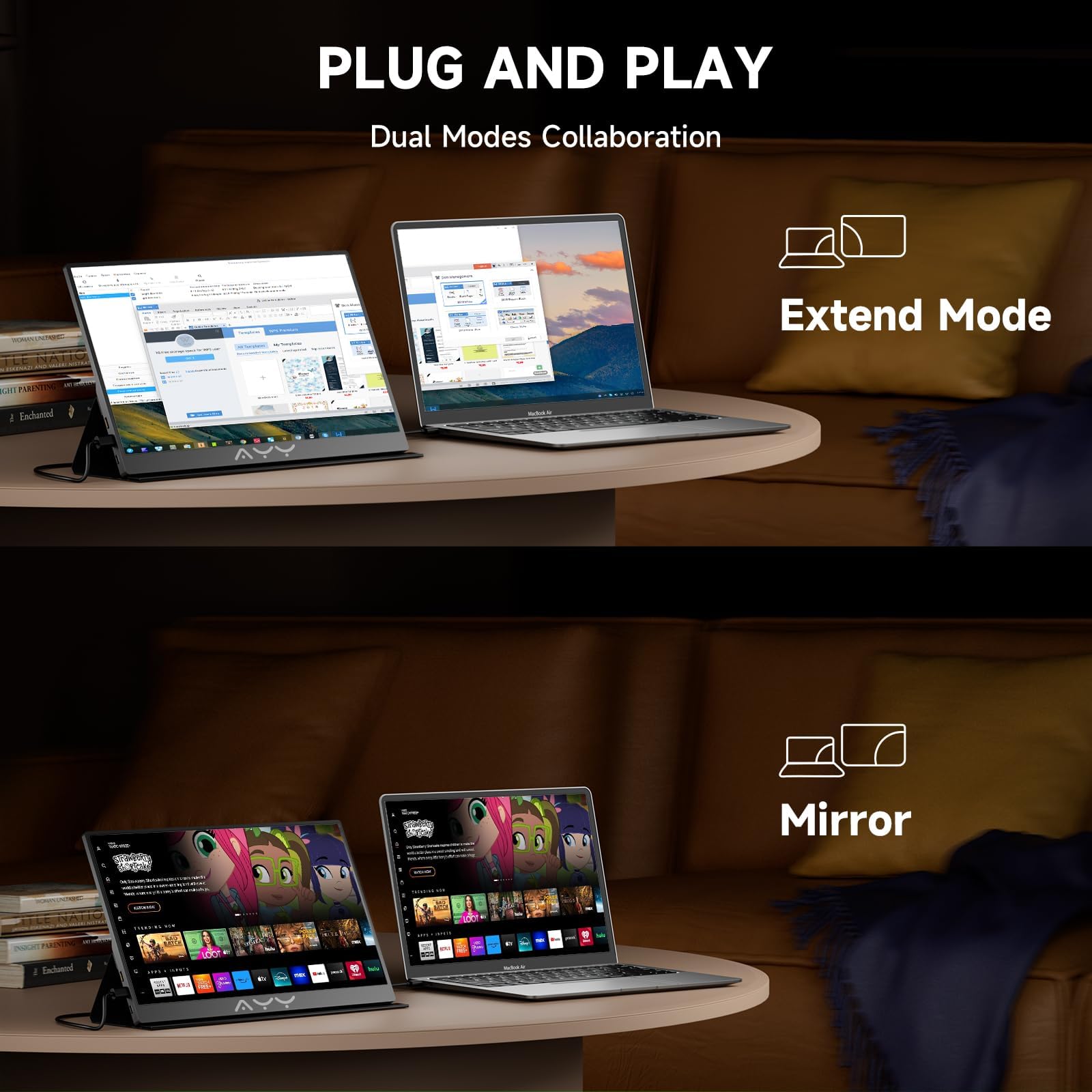 Amazon.com: AYY 15.6 Inch Portable Monitor 1080P FHD USB-C HDMI